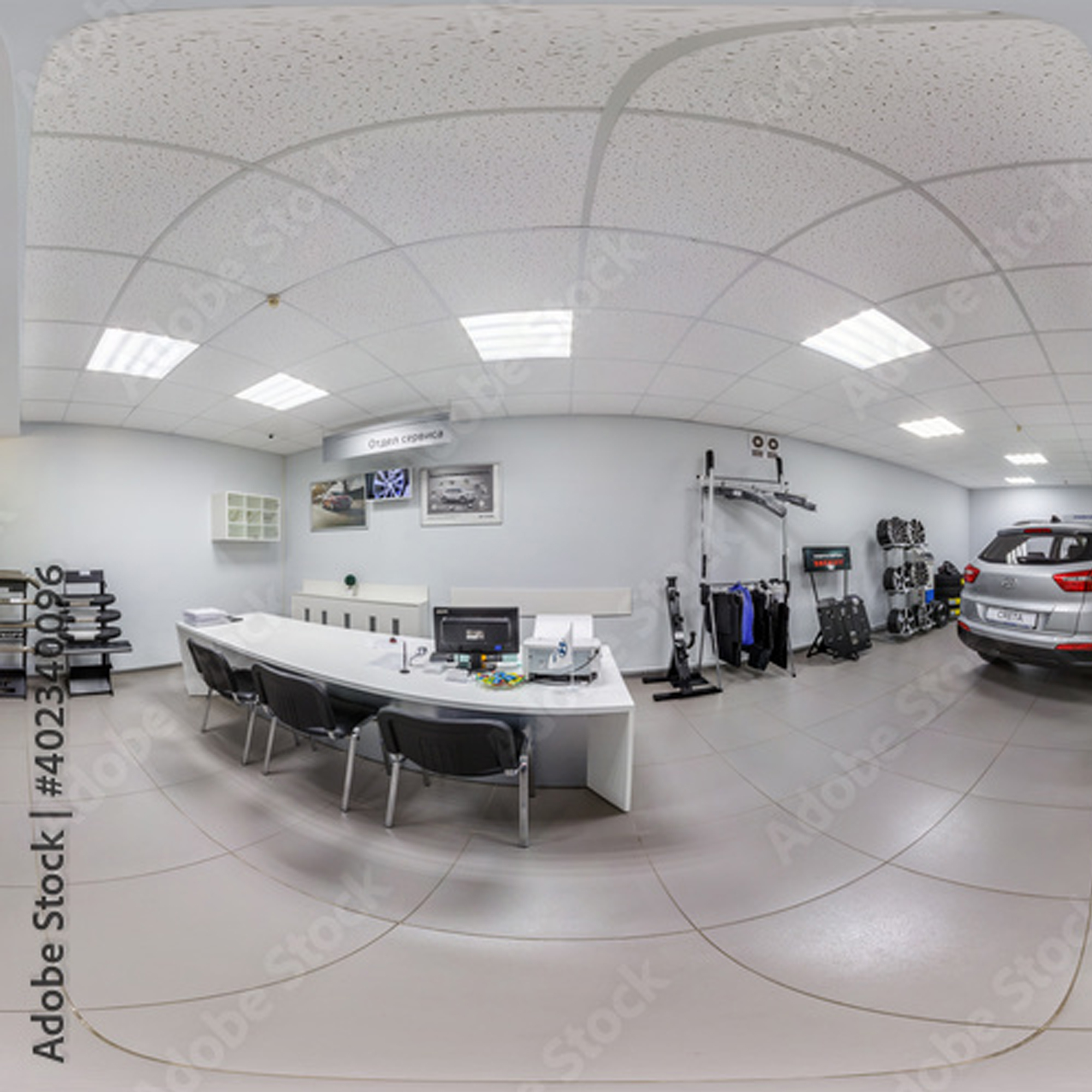 Finished garage epoxy floor