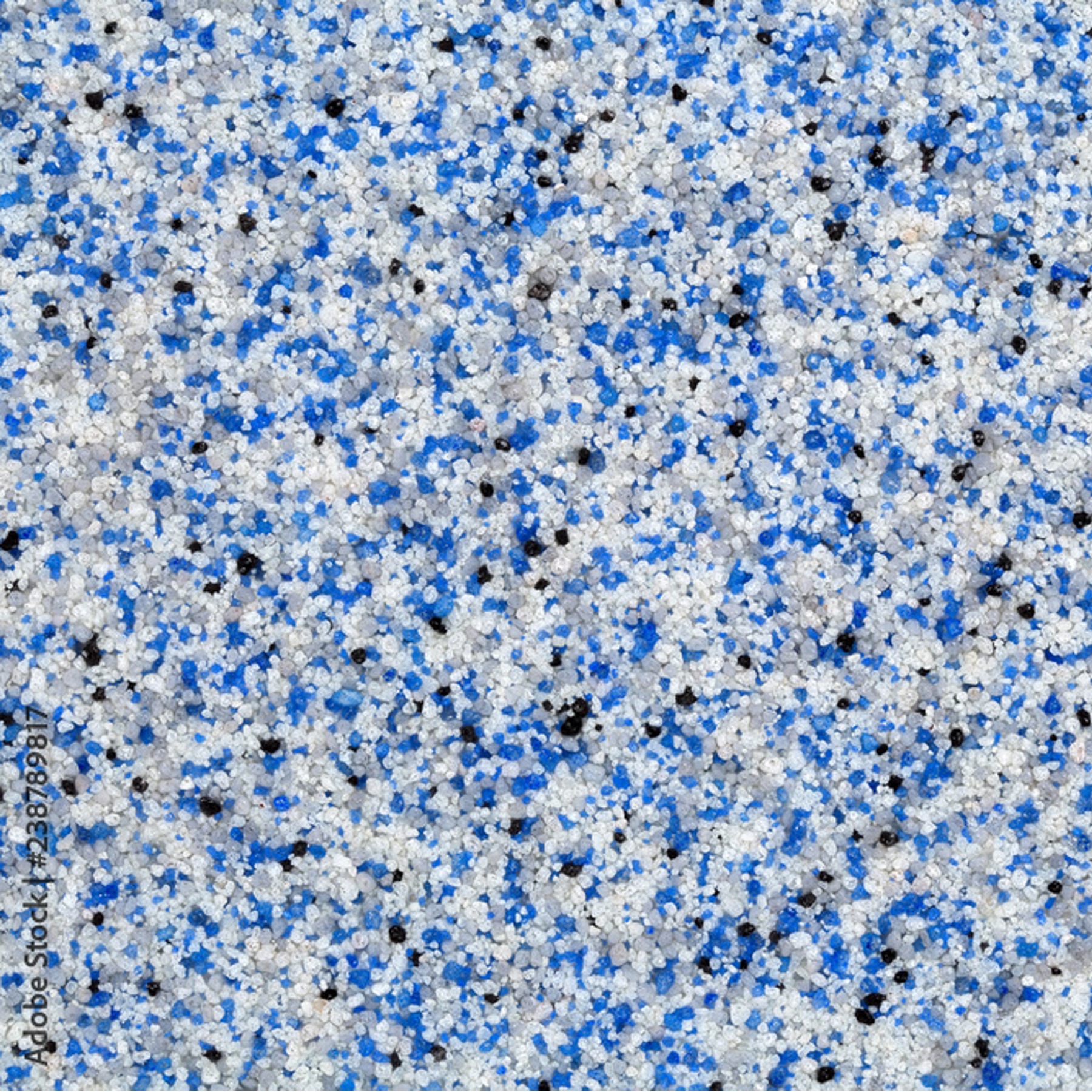 Blue, black and white quartz flooring granules
